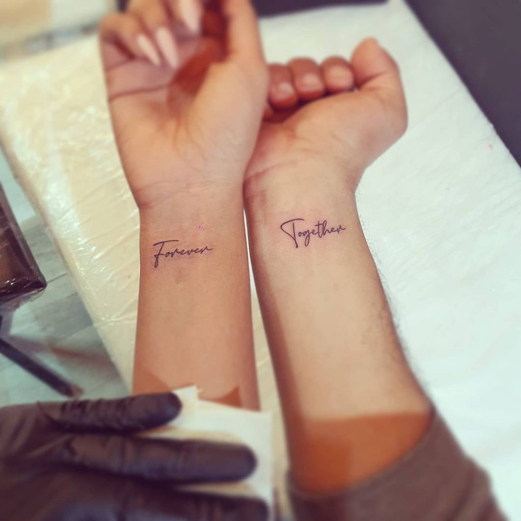 25 Romantic  Small Matching Tattoos for Couples  Small Tattoos  Ideas