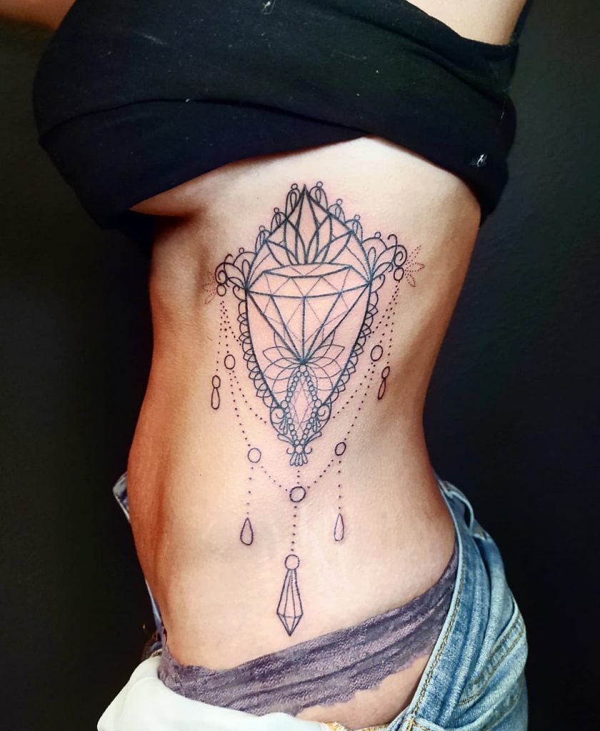 Chandelier side tattoos