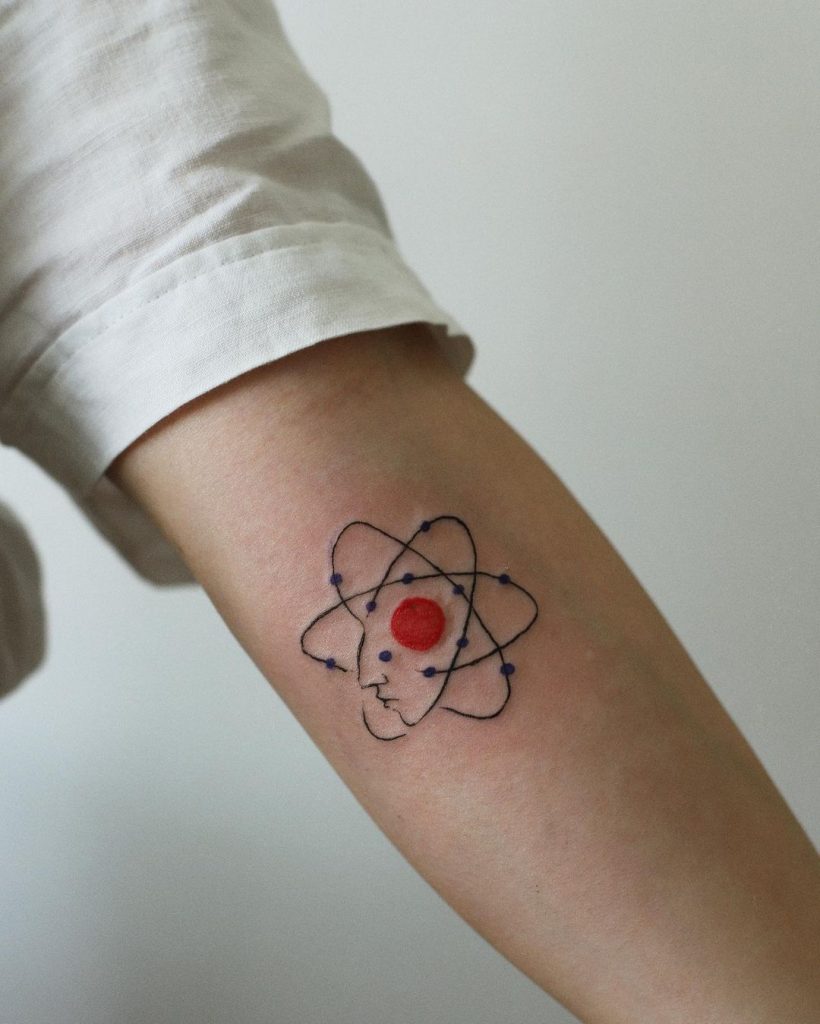 Minimalist atomic tattoos
