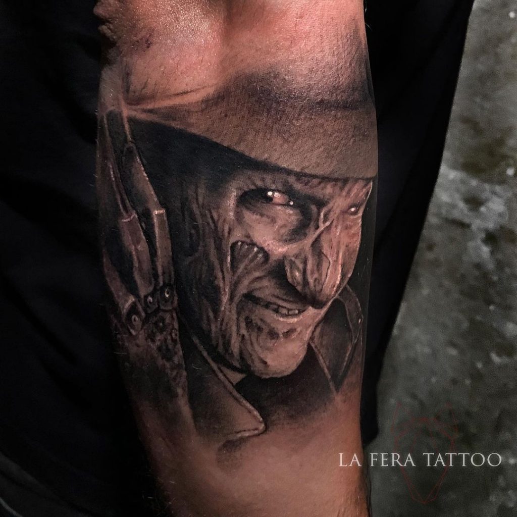 monochrome halloween body art