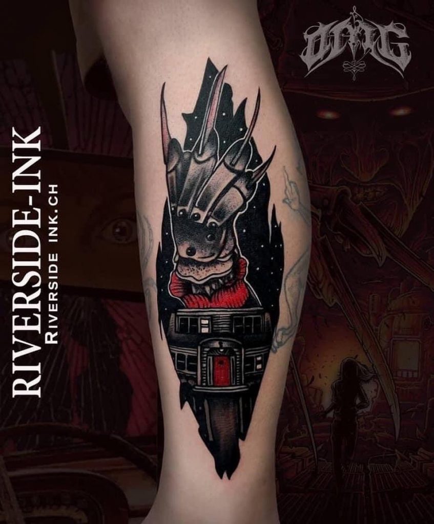 black halloween body art