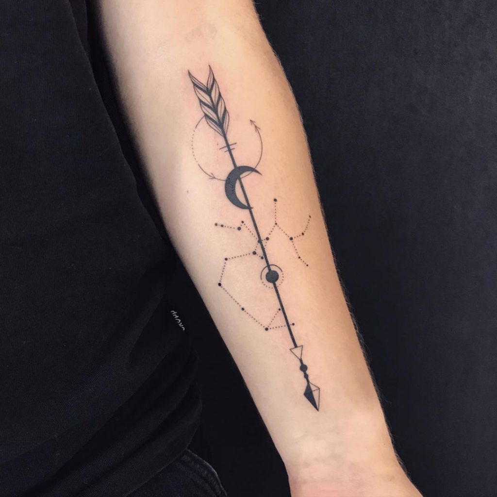 Arrow tattoos on arm