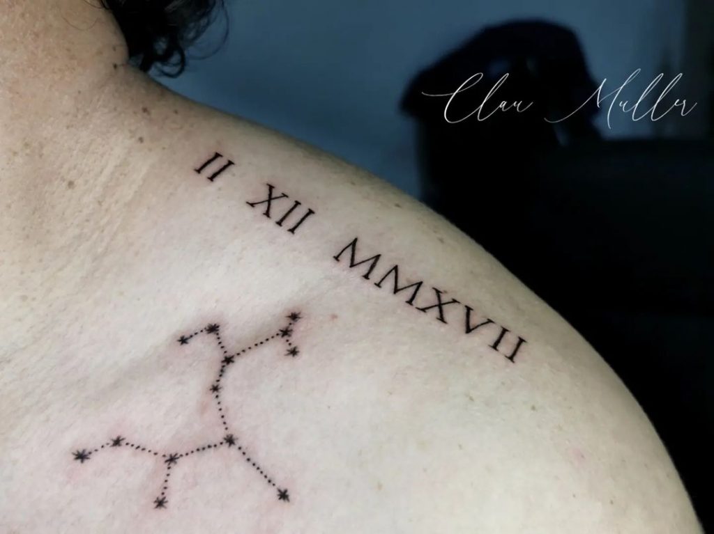 Roman number tattoos