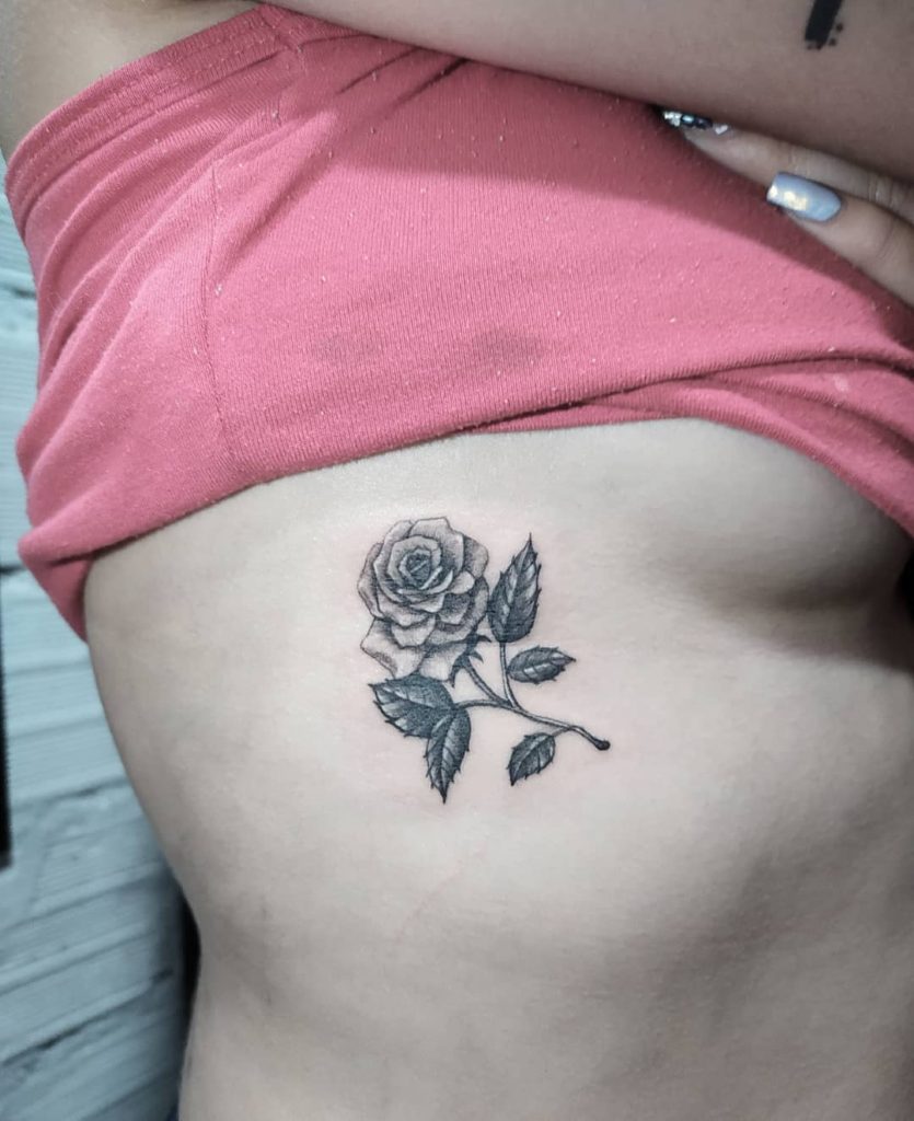 Bourbon as small rose tattoos