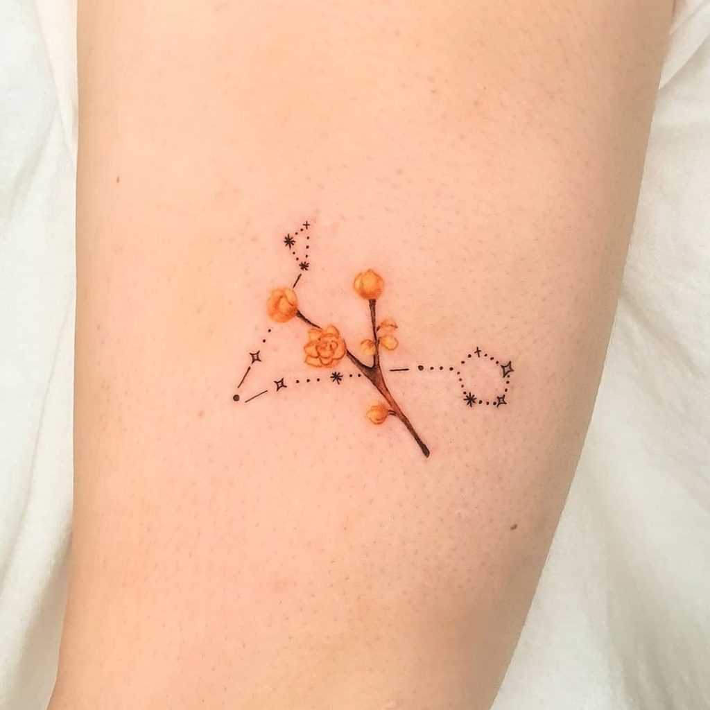Pisces constellation tattoo