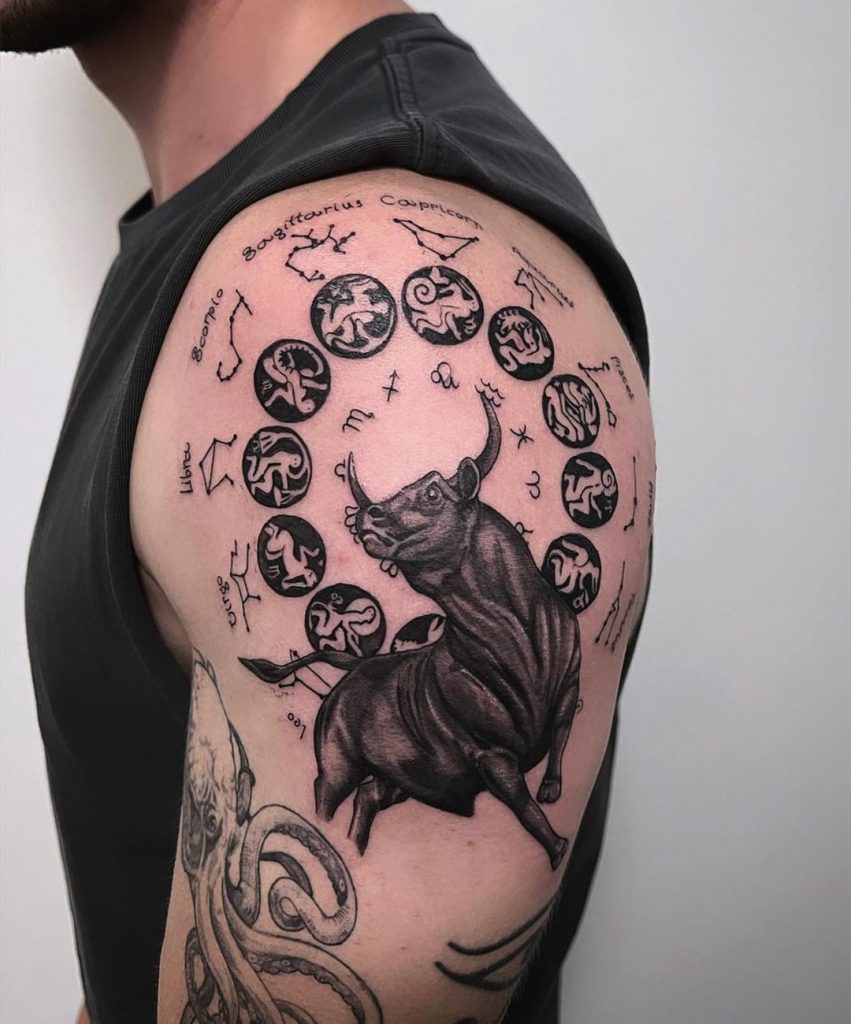 Zodiac cycle body art