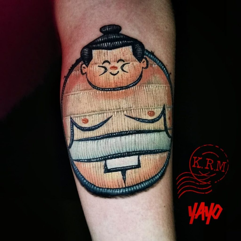 Sumo wrestler body art