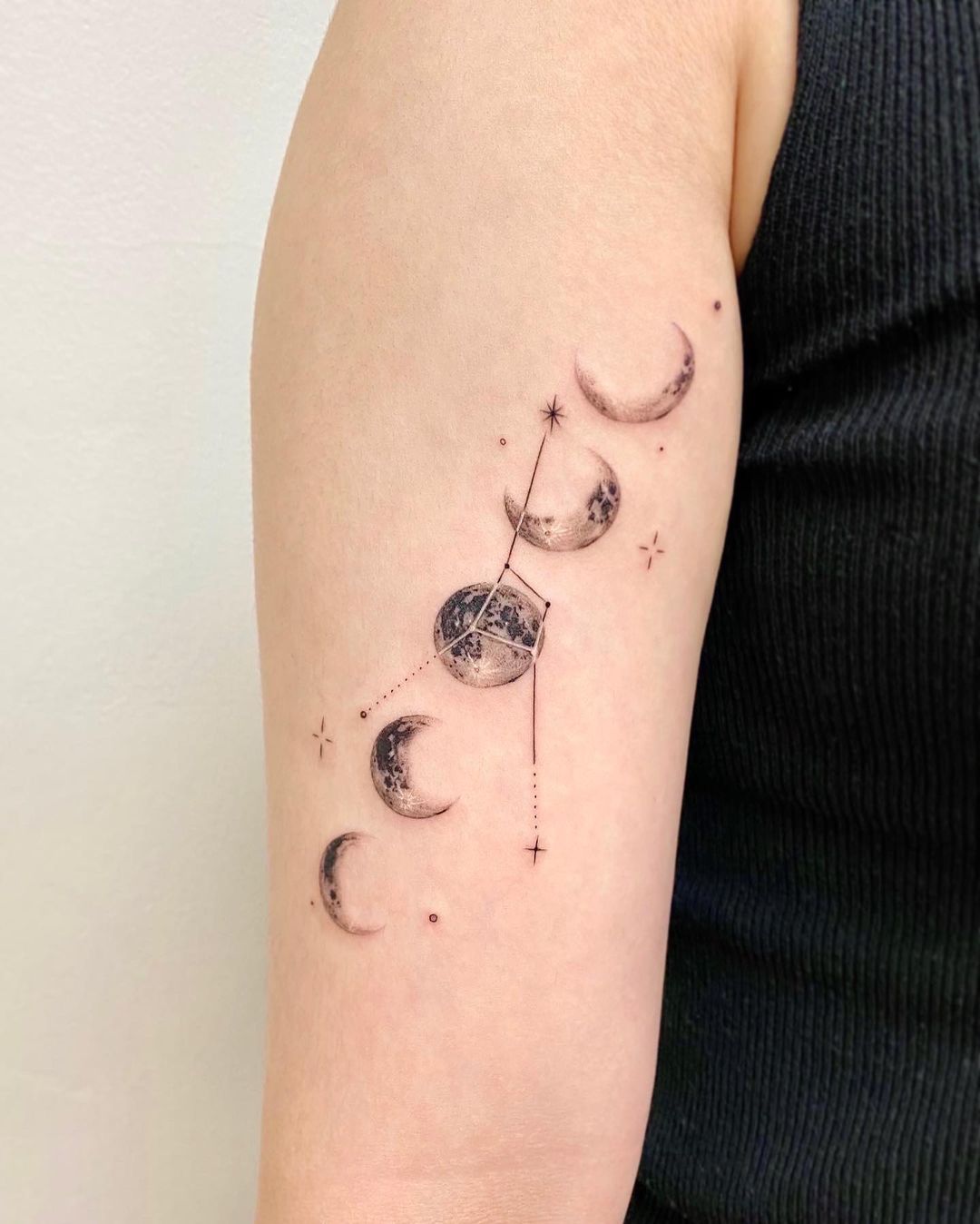 moon cycle tattoo
