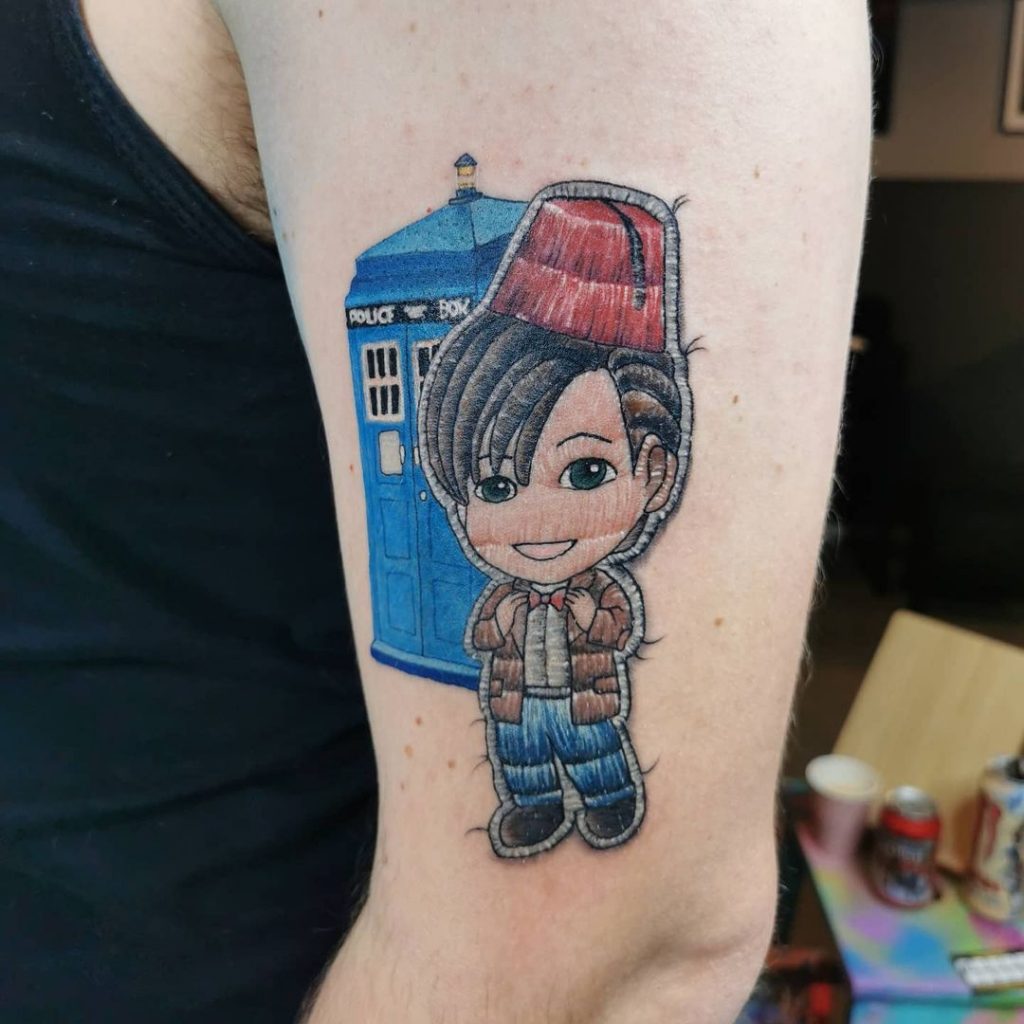 Doctor Who patchwork tattoos