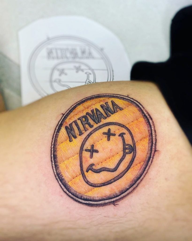 Nirvana patchwork tattoos