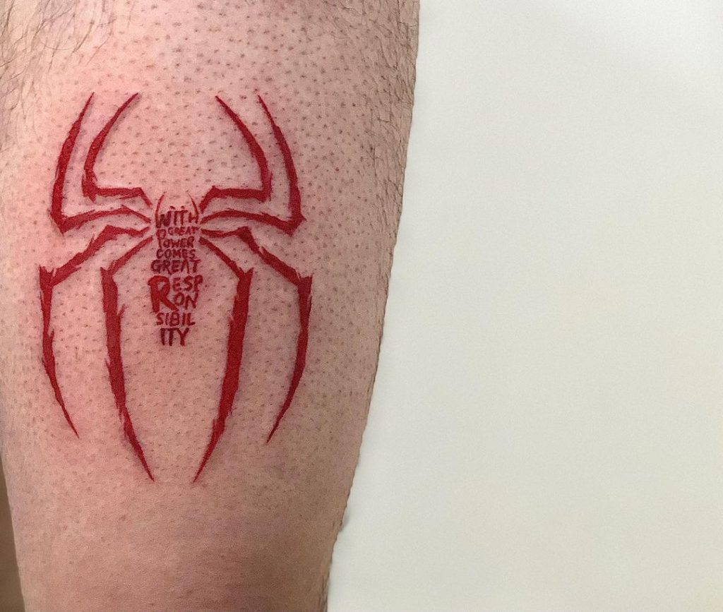 red spider tattoo