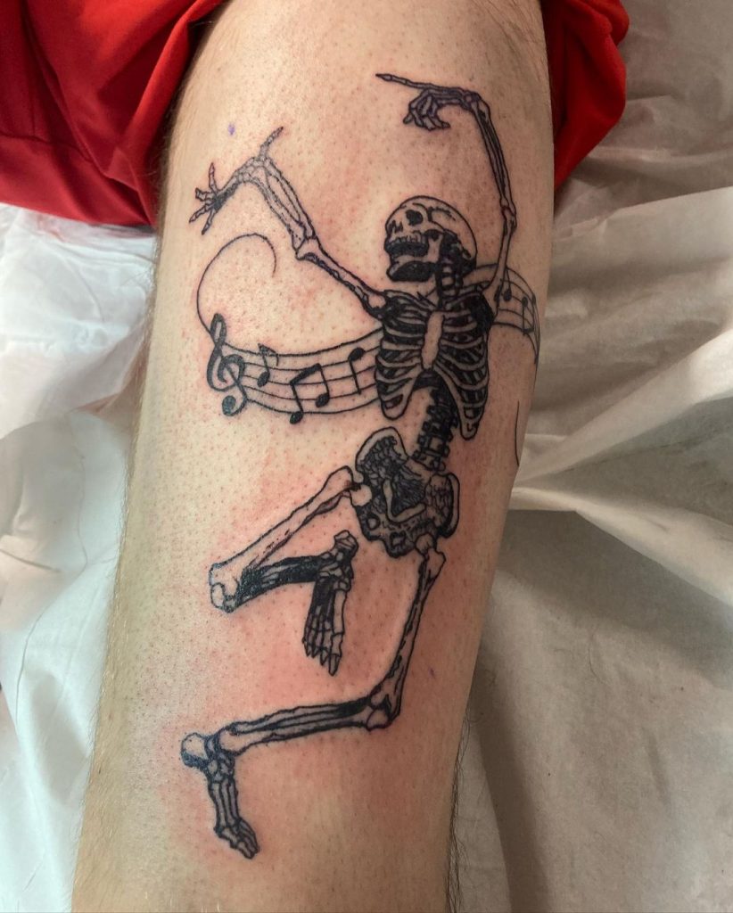 skeleton body art