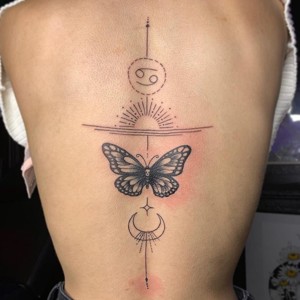 butterfly body art