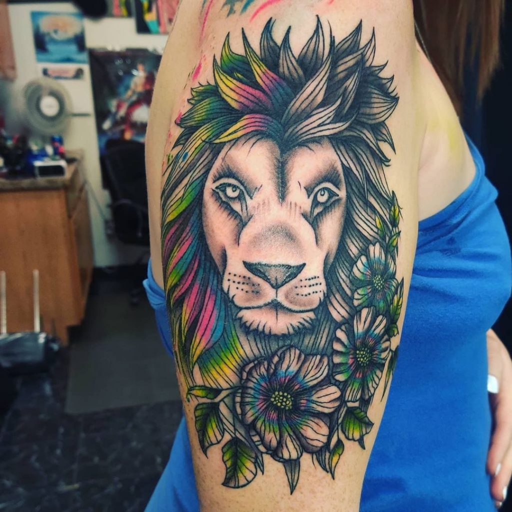 lion body art
