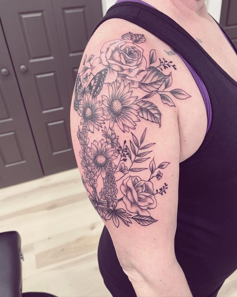 forest half sleeve tattoos for women