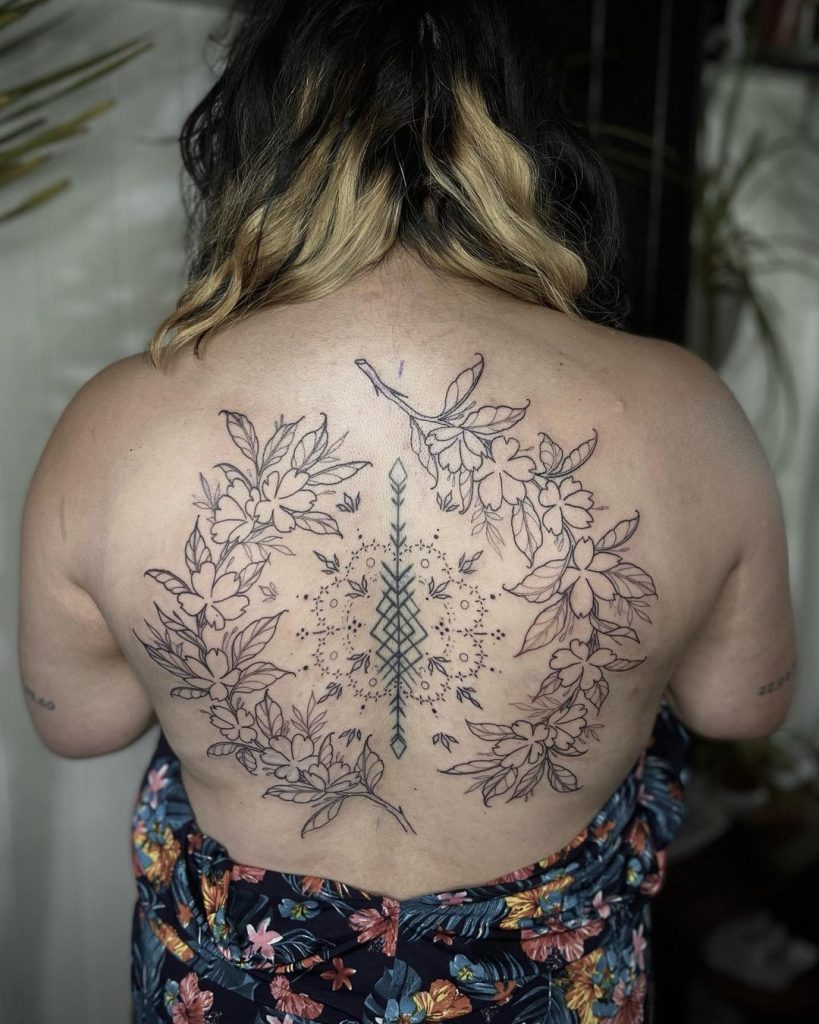 Back tattoos for women
