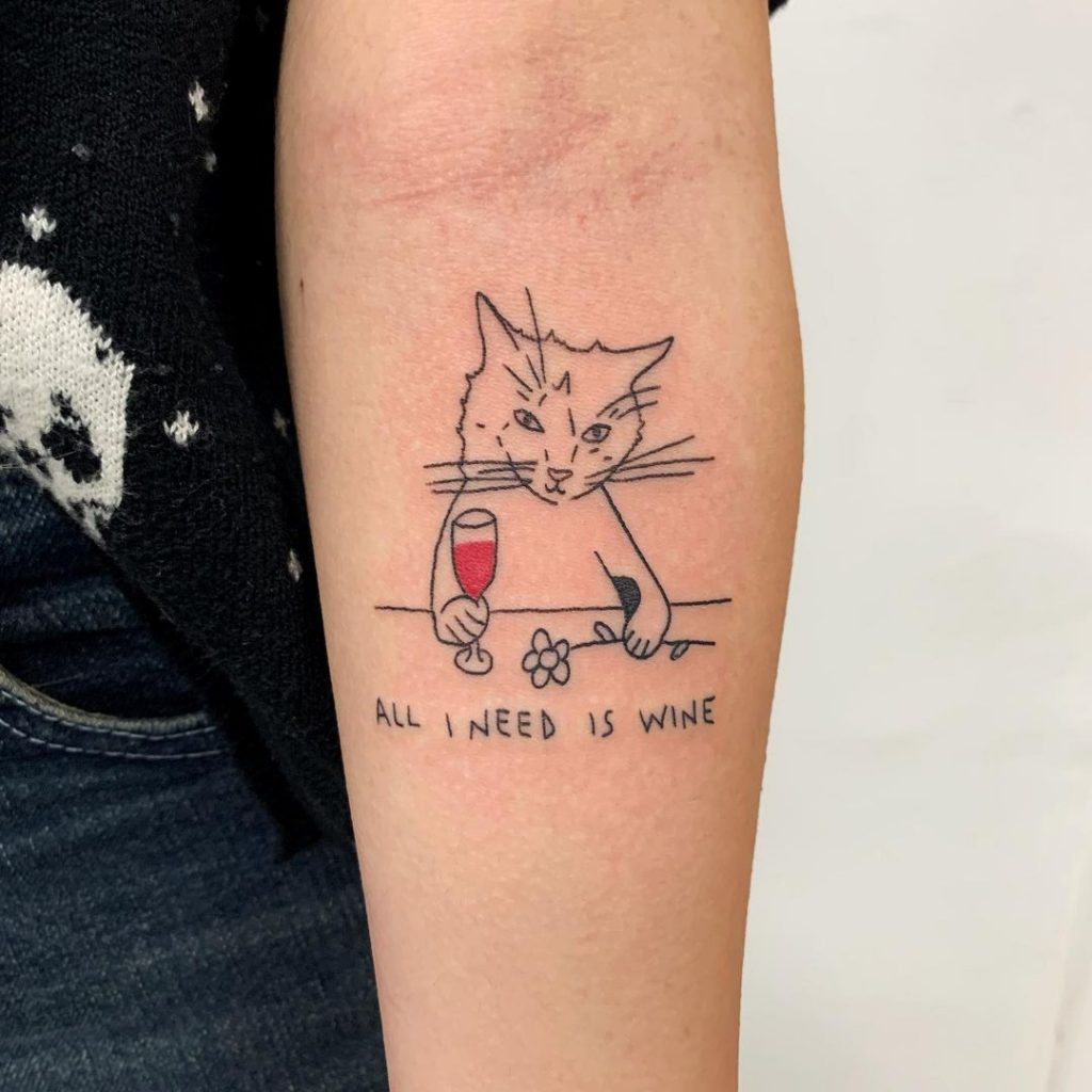 funny tattoos with kittens