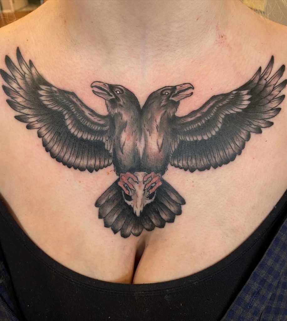 twin raven tattoo