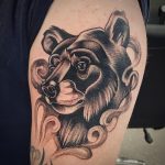 elegant bear tattoo