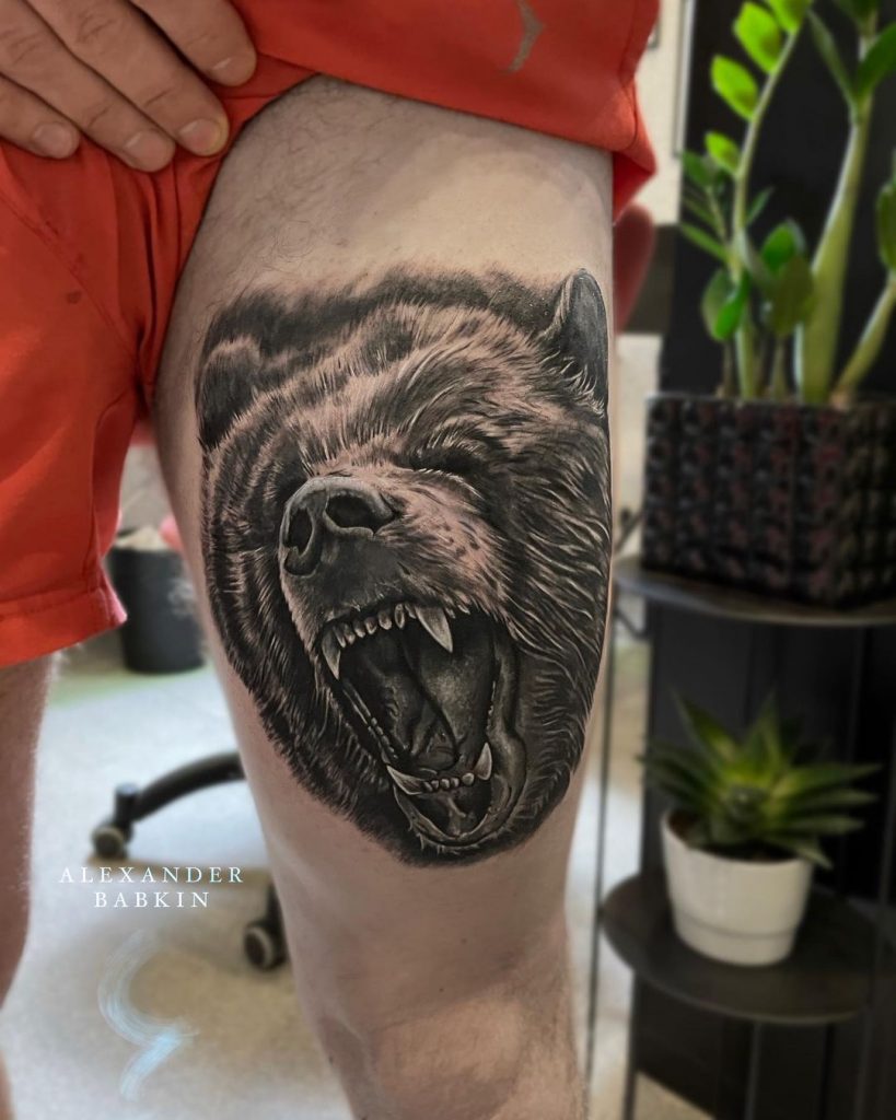 massive bear tattoo