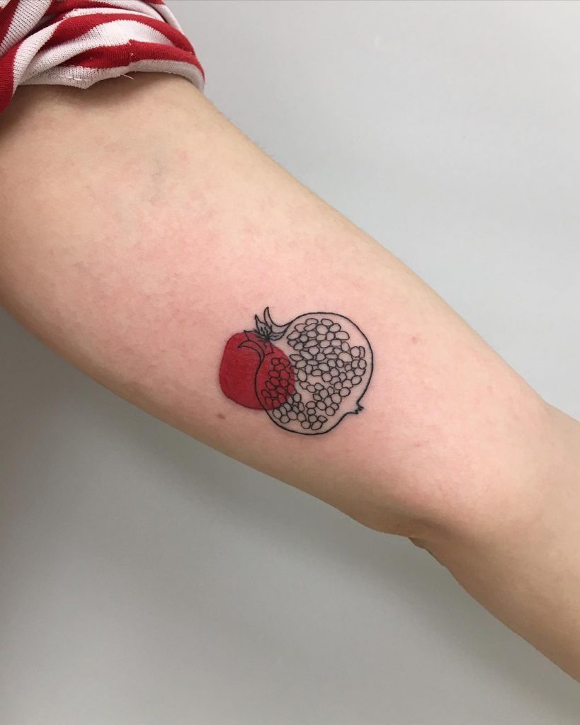 fruit minimal tattoo