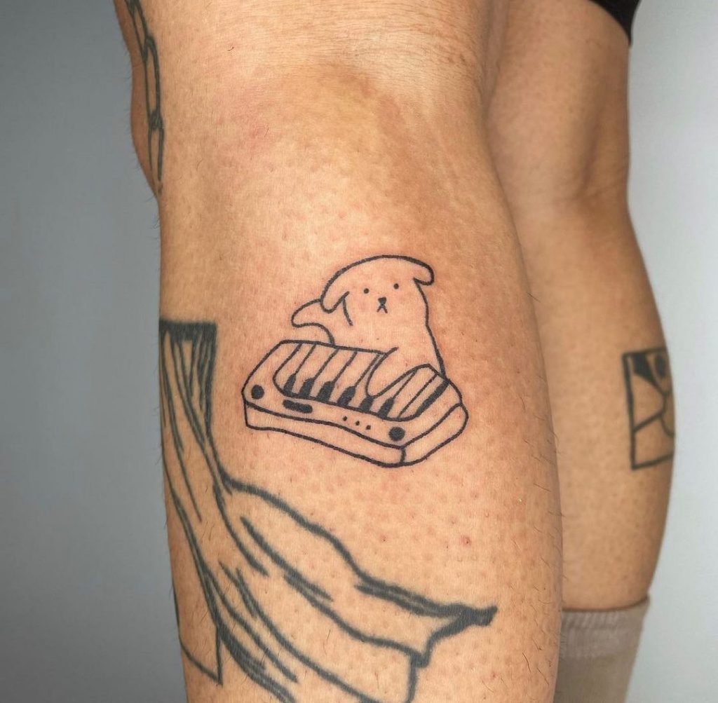 funny minimal tattoo