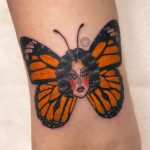 Monarch butterfly woman
