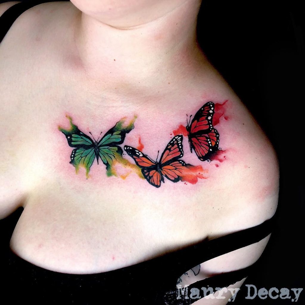 Fantasy/watercolour Monarch Butterflies