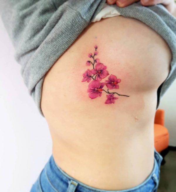25 Prettiest Orchid Tattoo