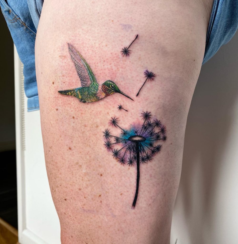 Hummingbird and Dandelion